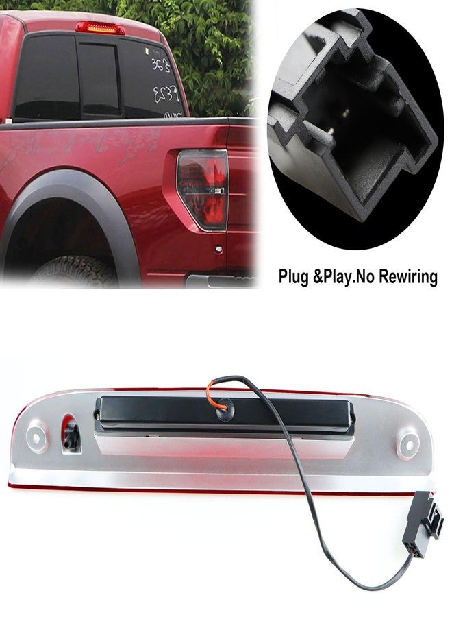 ILONPA LED 3rd Third High Mount Tail Brake Light For 2002-2010 FORD EXPLORER, 2008-2012 Ford Escape (Chrome Housing Red Lens) - Image 3